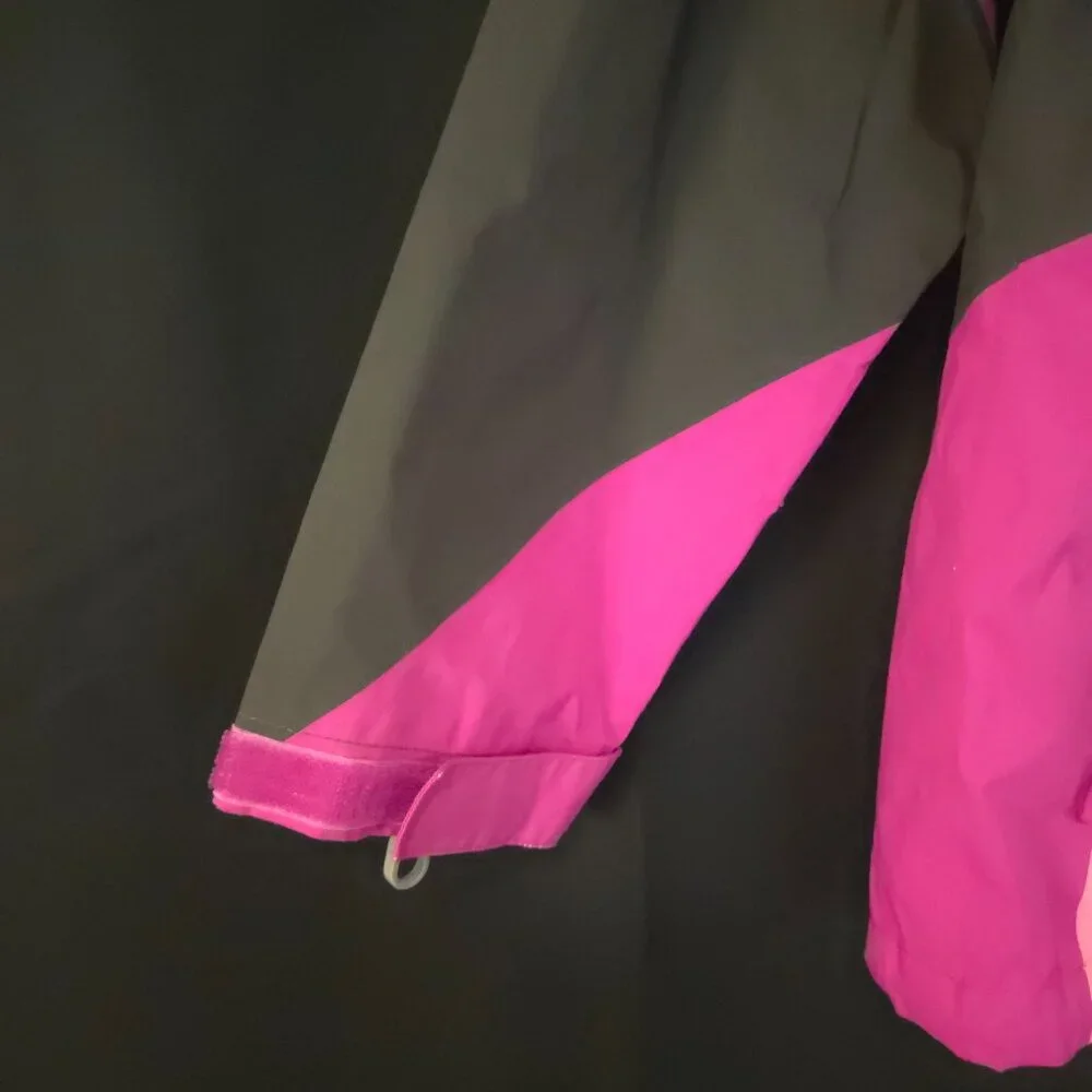 THE NORTH FACE Girls BRIGHT magenta PINK Black 3 in 1 WINTER JACKET Coat SIZE L - Picture 7 of 9